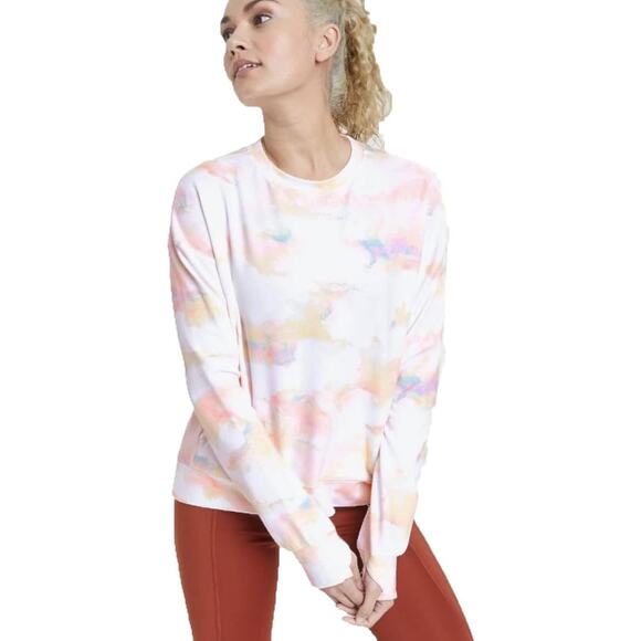 All in Motion Women’s Crewneck Sweatshirt – Tie-Dye Pastels – Size XS - Picture 3 of 4